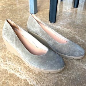 Pyramis Real Suede Leather Wedge Heel